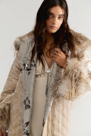 Manteau en velours matelassé Anna Sui