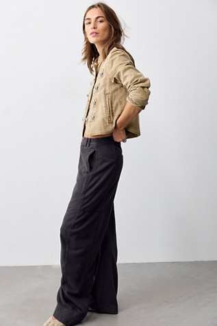 Женские брюки Free People Spotlight Sweatpant Barrel, цвет: Чёрный устричный — фото 4