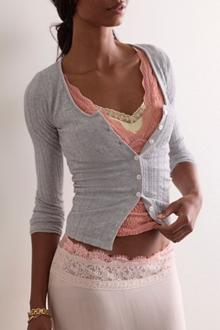 Cardigan pointelle très doux