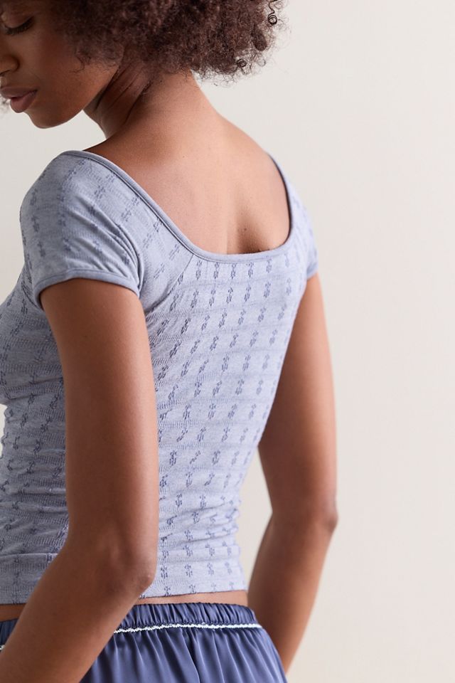 Haut Henley pointelle très doux #1