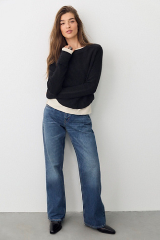 Женский топ FP One Blake Shrunken Crew Neck Thermal, цвет: Чёрный — фото 4