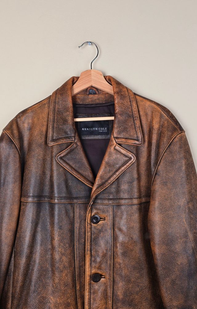 90s Vintage Kenneth Cole Leather Jacket Selected By The Igala NYC #1