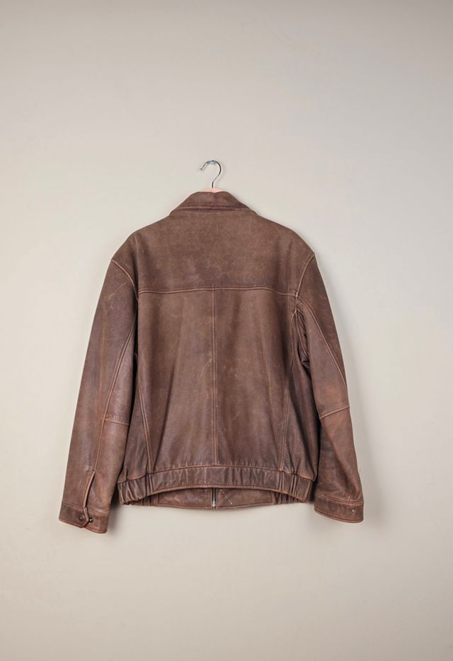 90s Vintage Dockers Brown Leather Jacket Selected By The Igala NYC #3