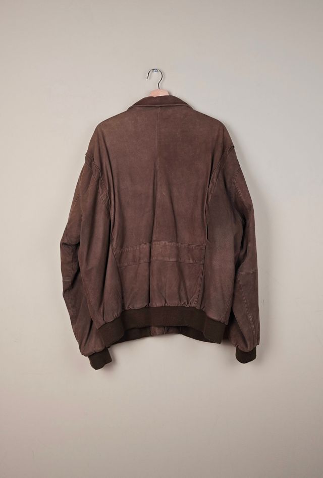 90s Vintage Bomber Brown Leather Jacket Selected By The Igala NYC #3