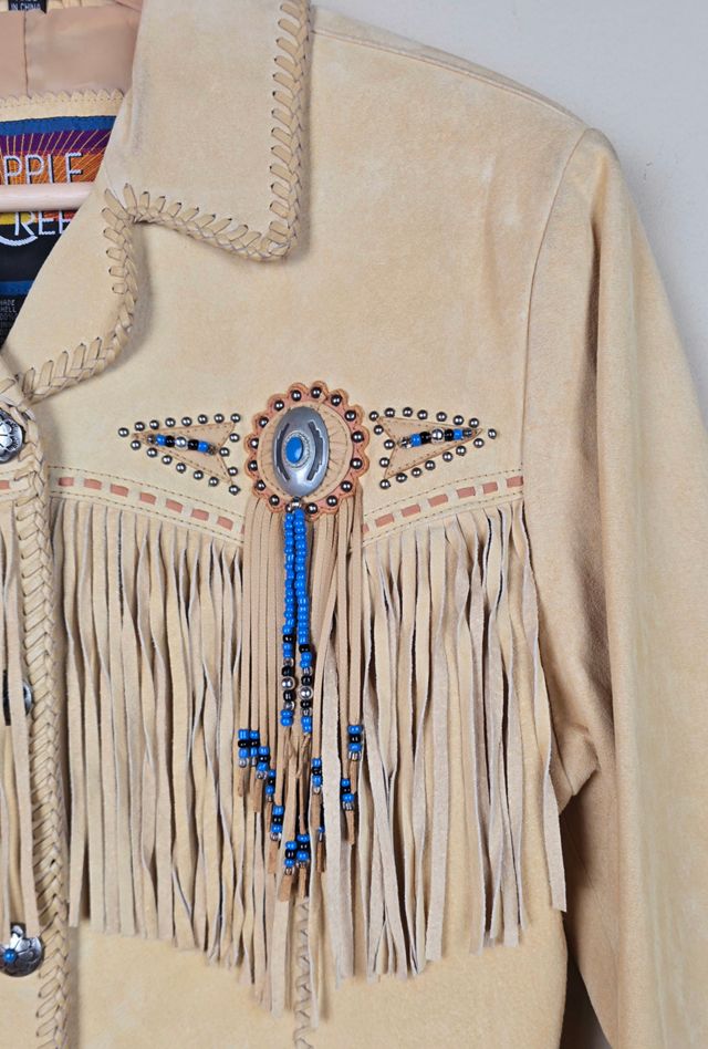 90s Vintage Cripple Creek Cropped Suede Western Leather Jacket Selected By The Igala NYC #1