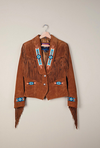 80s Vintage Western Cripple Creek Suede Leather Jacket Selected By The Igala NYC