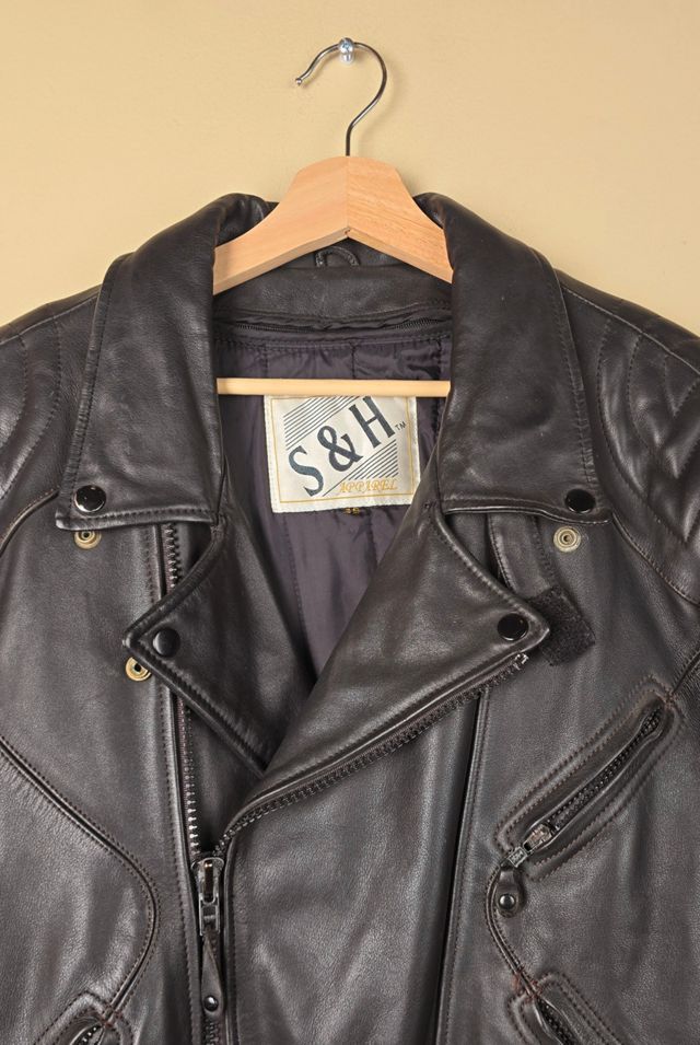 90s Vintage Biker Leather Jacket Selected By The Igala NYC #2
