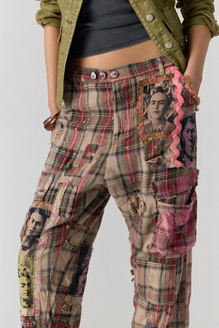 Женские брюки Free People Magnolia Pearl Frida Photobooths Tarlum, цвет: Клетчатый — фото 3