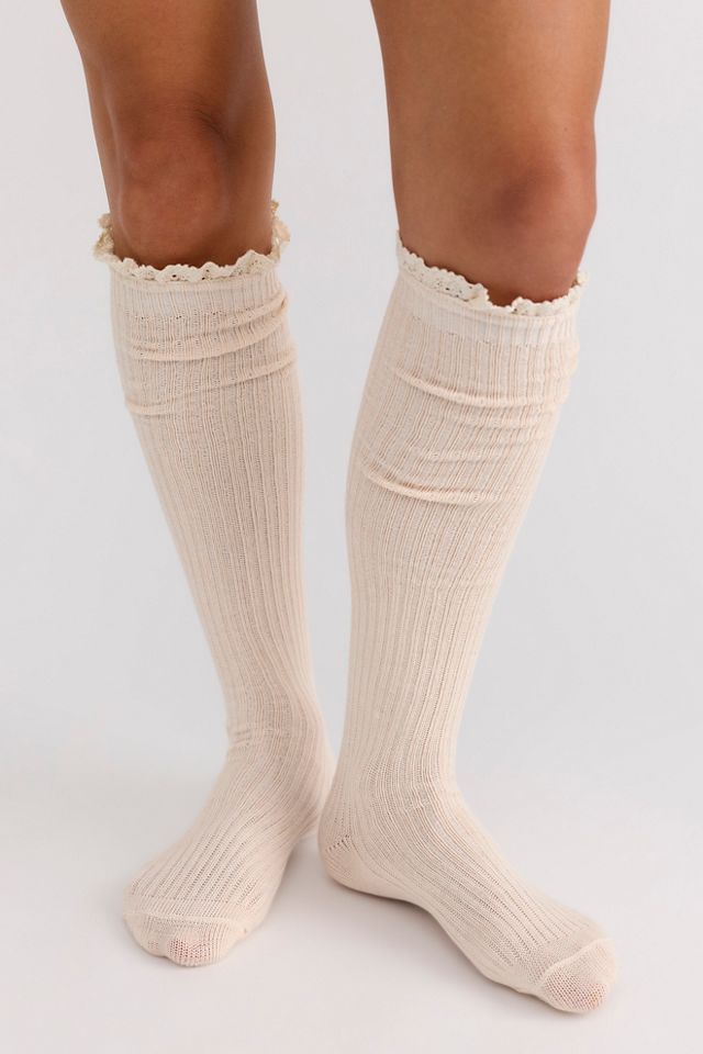 Chaussettes hautes unies Misty #1