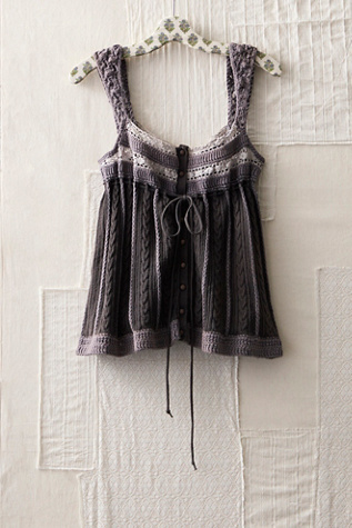 FP MART: Vintage: The Originals Crocheted Knit Tank Top