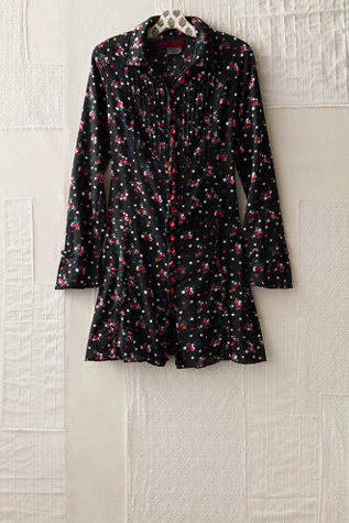 FP MART: Vintage: The Originals Floral Button-Down Shirt Mini Dress