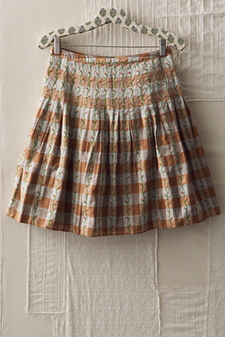 FP MART: Vintage: The Originals Embroidered Pleated Mini Skirt