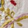White With Green, Blue, And Red Embroidery