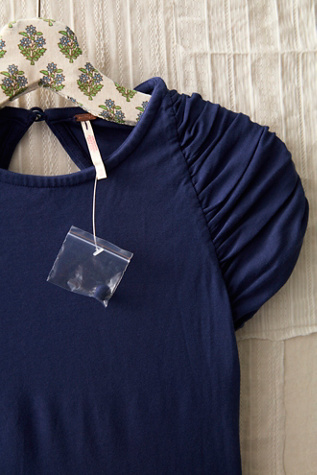 Женское платье Free People FP Mart: Vintage: The Originals Knit And Swiss Dot Fit And Flare, цвет: Тёмно-синий — фото 4