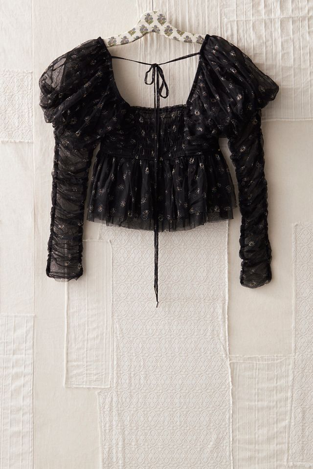 FP MART: Vintage: The Originals Sheer Tulle Cropped Blouse #1