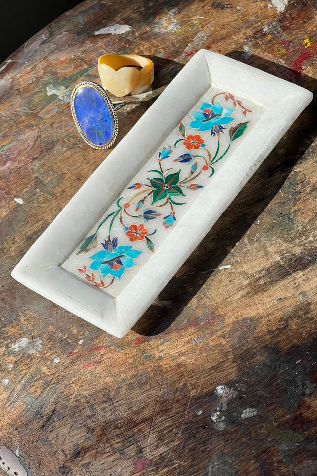 Vintage Marble Inlaid Trinkit Tray Selected by Anna Corinna #1