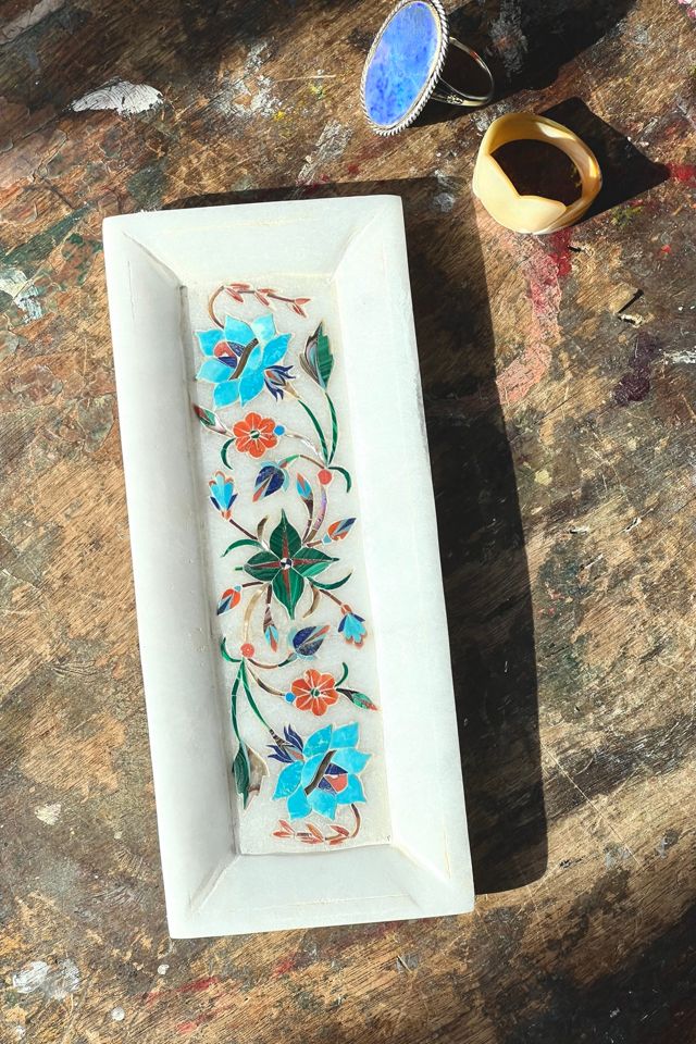 Vintage Marble Inlaid Trinkit Tray Selected by Anna Corinna #2