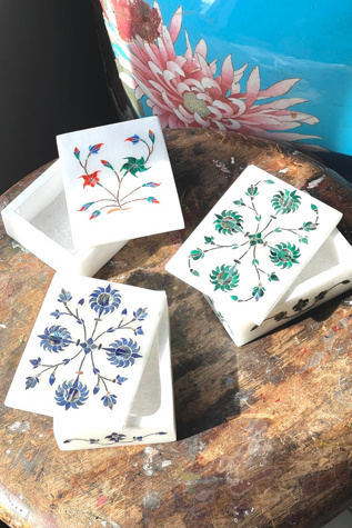 Vintage Marble Inlaid Sweet Box Selected by Anna Corinna