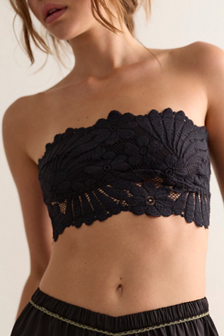 Petal Party Bandeau by Intimately at Free People in Black, Size: XS