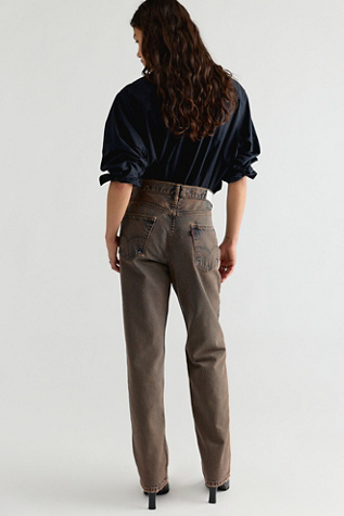 Женские джинсы RE/DONE Levi's Stevie, цвет: Коричневый — фото 2