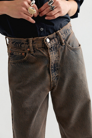 Женские джинсы RE/DONE Levi's Stevie, цвет: Коричневый — фото 4