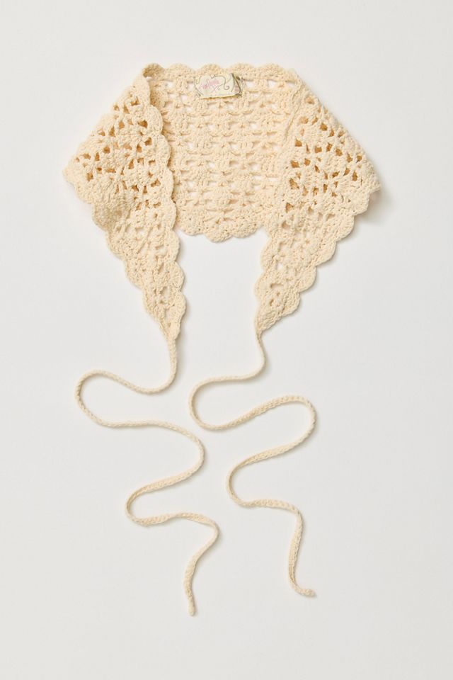 Colbie Crochet Triangle Scarf #2