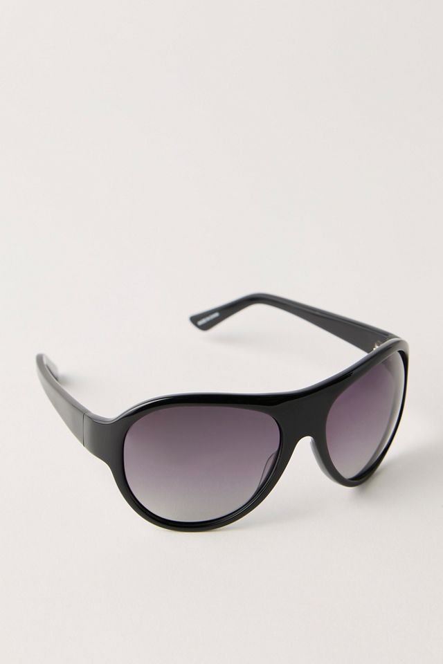 Reese Oversized Shield Aviator Sunglasses #1