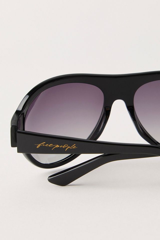 Reese Oversized Shield Aviator Sunglasses #2