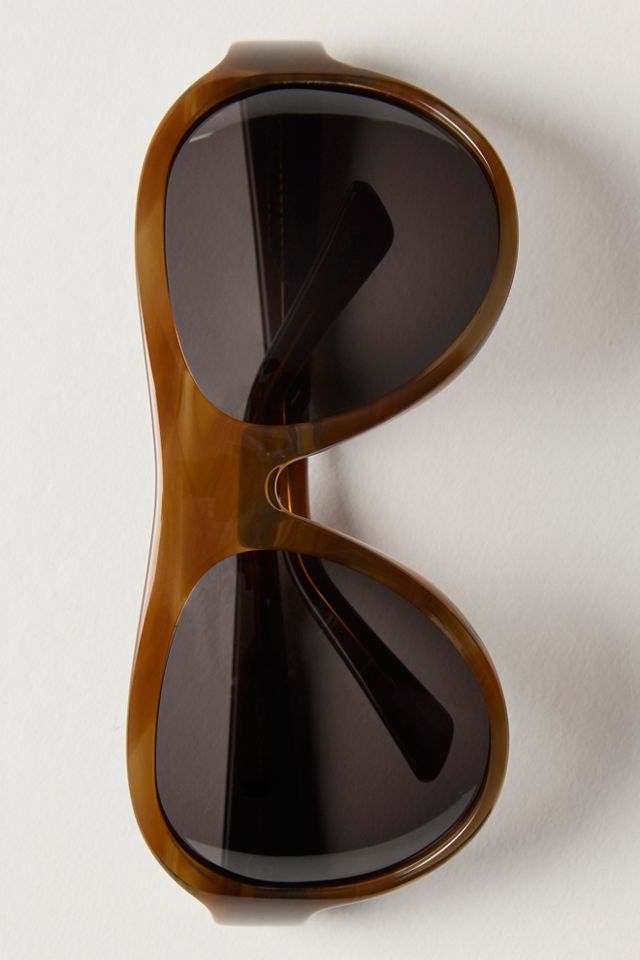 Reese Oversized Shield Aviator Sunglasses #1