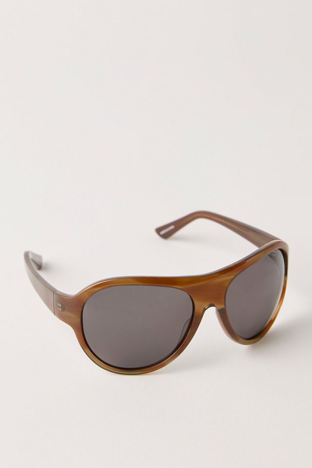 Reese Oversized Shield Aviator Sunglasses #2