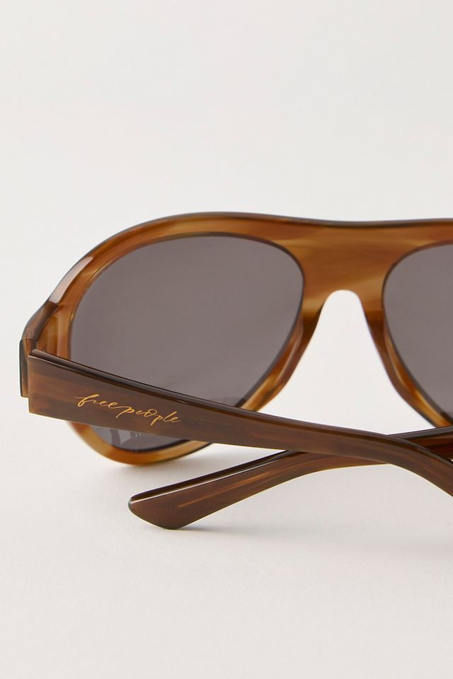 Reese Oversized Shield Aviator Sunglasses #3