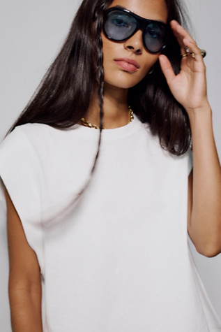 Reese Oversized Shield Aviator Sunglasses