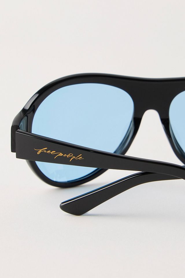 Reese Oversized Shield Aviator Sunglasses #3