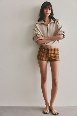 Ana Plaid Micro Shorts