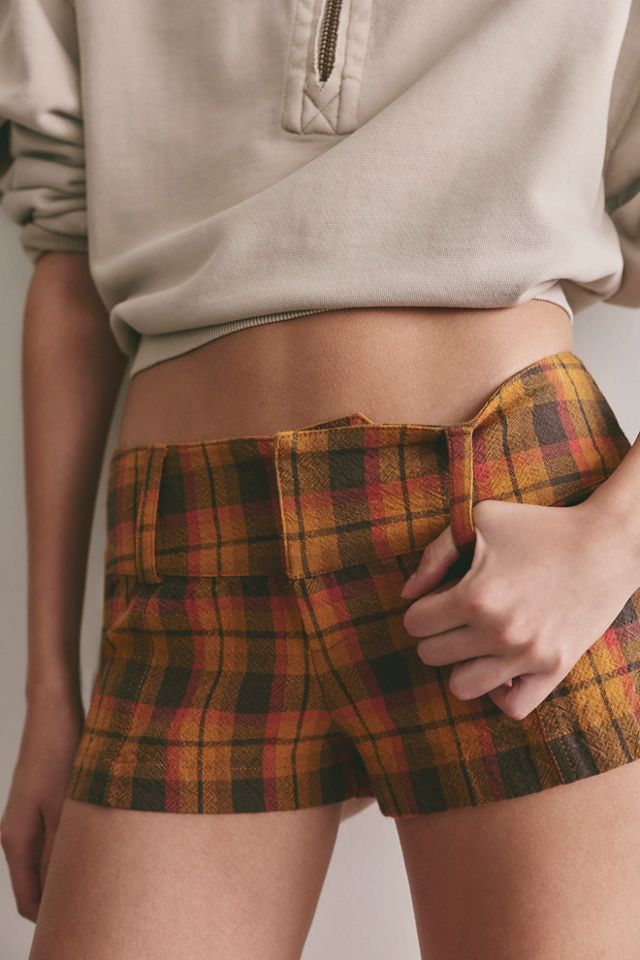Ana Plaid Micro Shorts #3