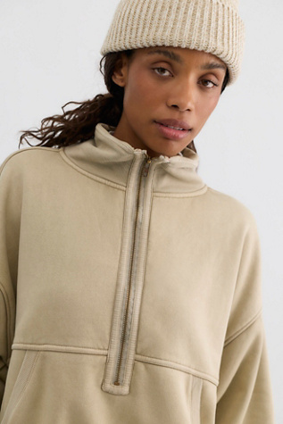 Женский свитер Free People Banks Half-Zip Pullover, цвет: Dancing Wind — фото 4