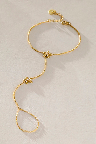 Bracha Bloom Hand Chain at Free People in Gold