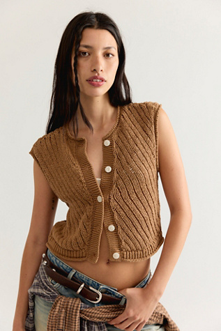 Drop Stitch Cotton Vest
