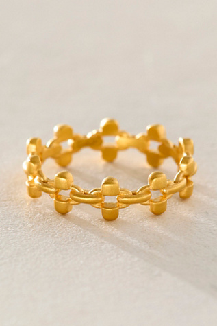 Satya Ornate Ring Band at Free People in Gold, Size: US 8
