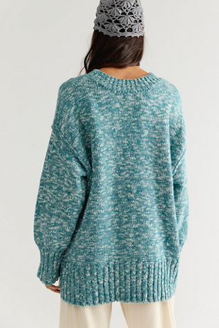 Женские свитеры Free People Liv Knit Tunic, цвет: Аквамариновый комбинированный — фото 2