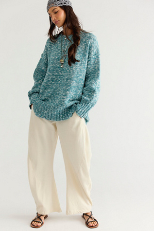 Женские свитеры Free People Liv Knit Tunic, цвет: Аквамариновый комбинированный — фото 3