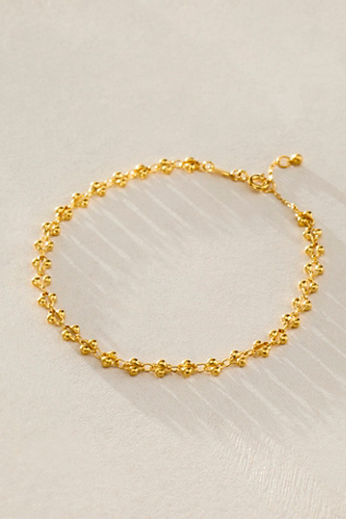 Satya Ornate Chain Anklet by Satya Jewelry at Free People in Gold