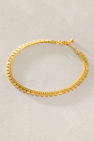 Satya Coin Chain Anklet by Satya Jewelry at Free People in Gold