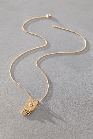 Celine D'Aoust Angel Plate Tourmaline Necklace