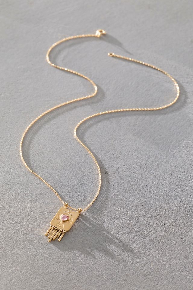 Celine D'Aoust Angel Plate Tourmaline Necklace #3