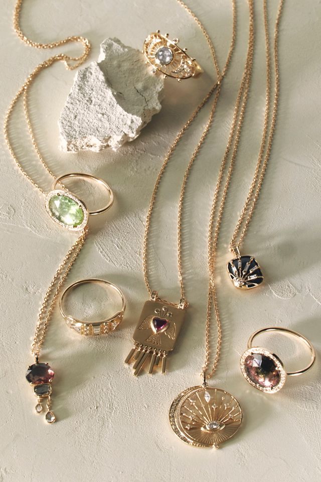 Celine D'Aoust Oval Diamond Eye Necklace #3