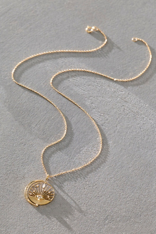 Celine D'Aoust Oval Diamond Eye Necklace