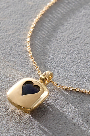 Женское колье Celine D'Aoust Labradorite Mini Locket & Heart, цвет: Золотой — фото 3