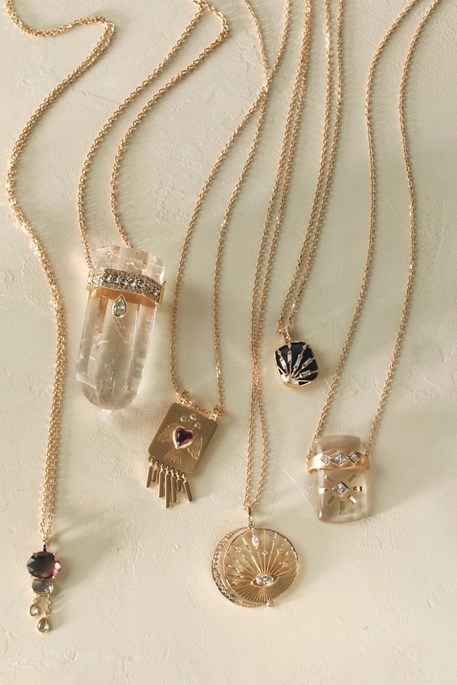 Collier Soleil en Quartz Cristal et Diamants Celine D'Aoust #3