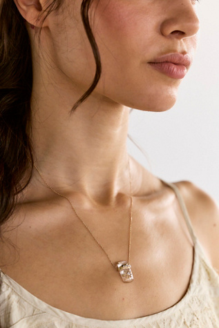 Celine D'Aoust Crystal Quartz Sun Diamonds Necklace